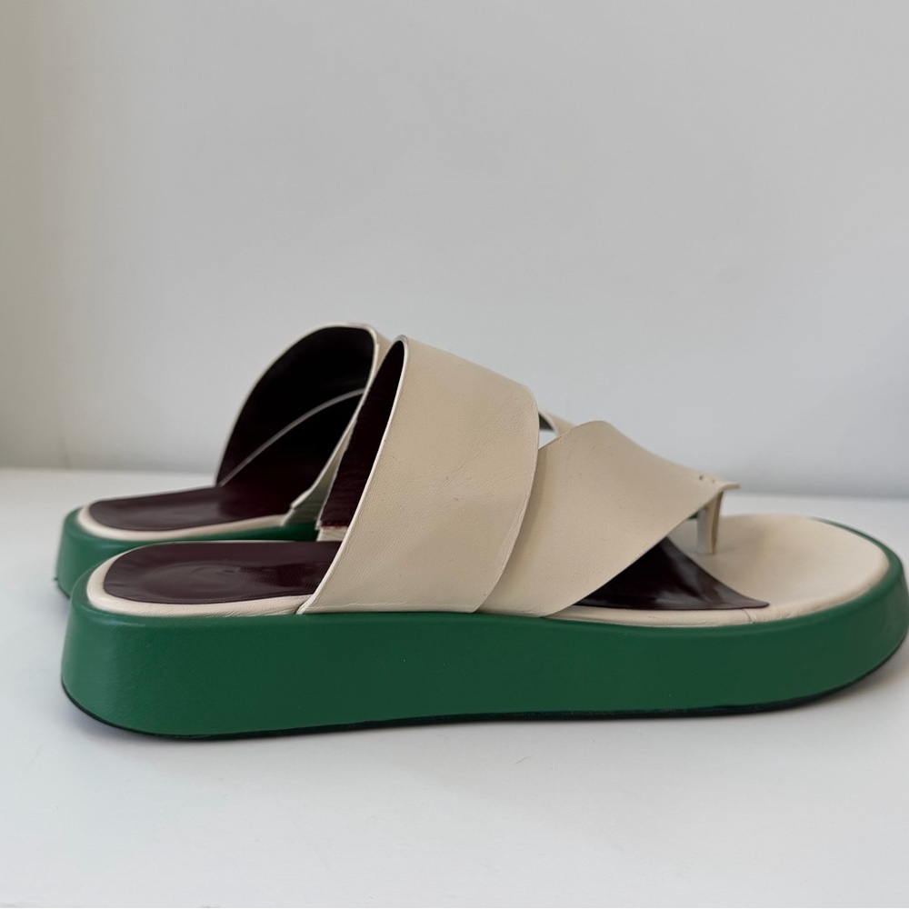 Staud sandals cream and green size 39 (9) - Picture 2 of 7